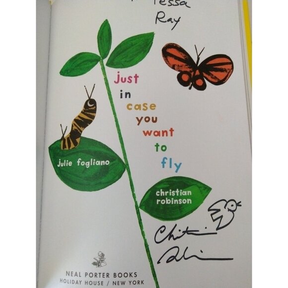 Just in Case You Want to Fly by Julie Fogliano 2019 Hardcover Signed - Picture 8 of 8